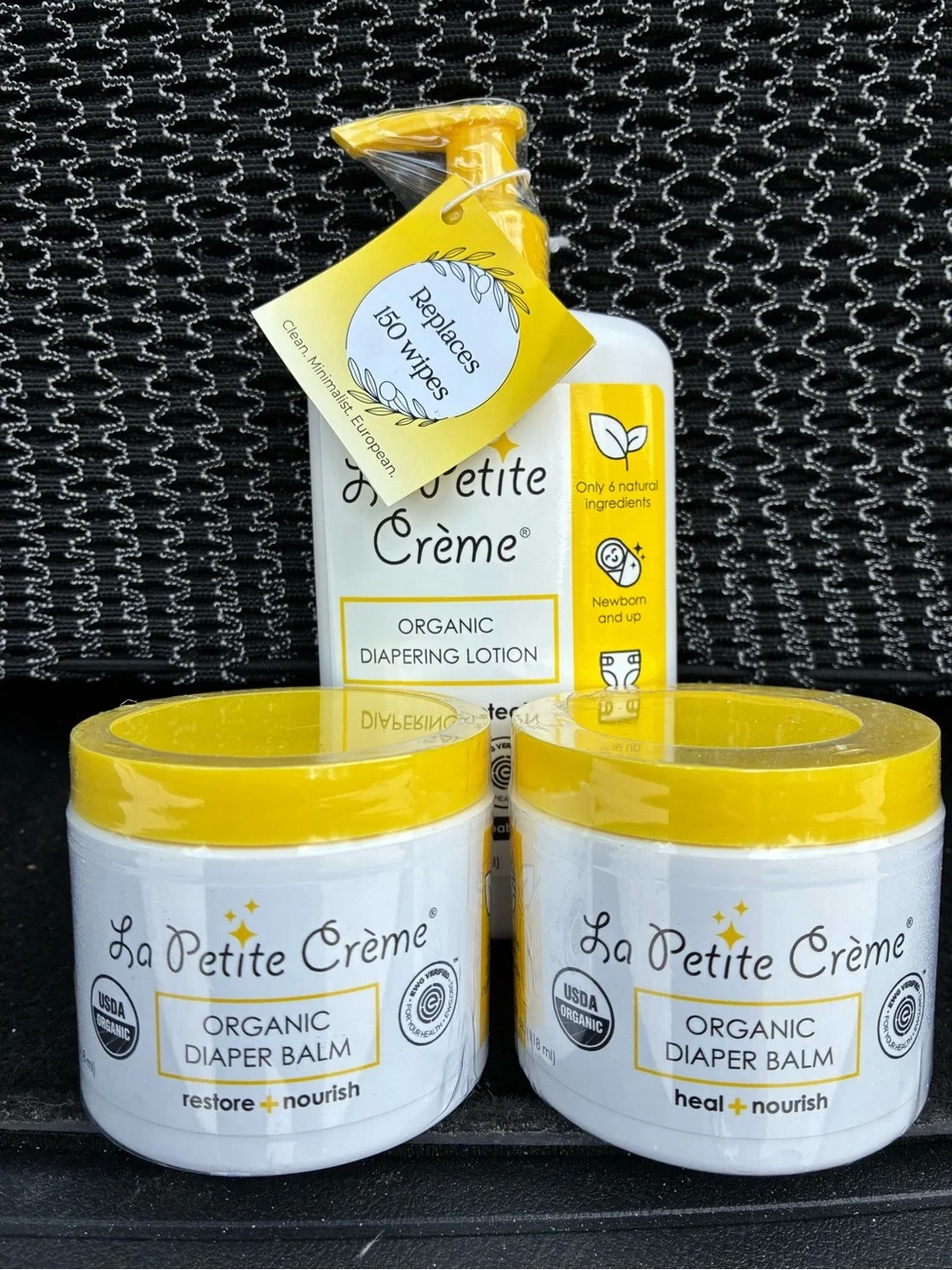 NEW Le Petite Crème Bundle 3 Pc Diaper Lotion Bomb Set Sealed